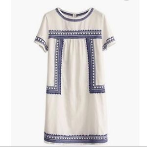 Goodnight macaroon white & blu embroidered dress
